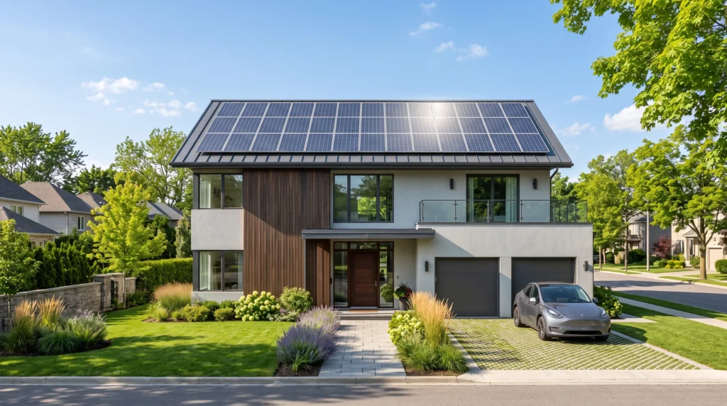 Lohnt sich Photovoltaik – Solaranlage auf einem Einfamilienhaus