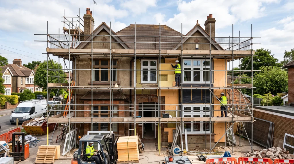 Haus energetisch sanieren – Dämmung, Fenster und Heizung werden erneuert