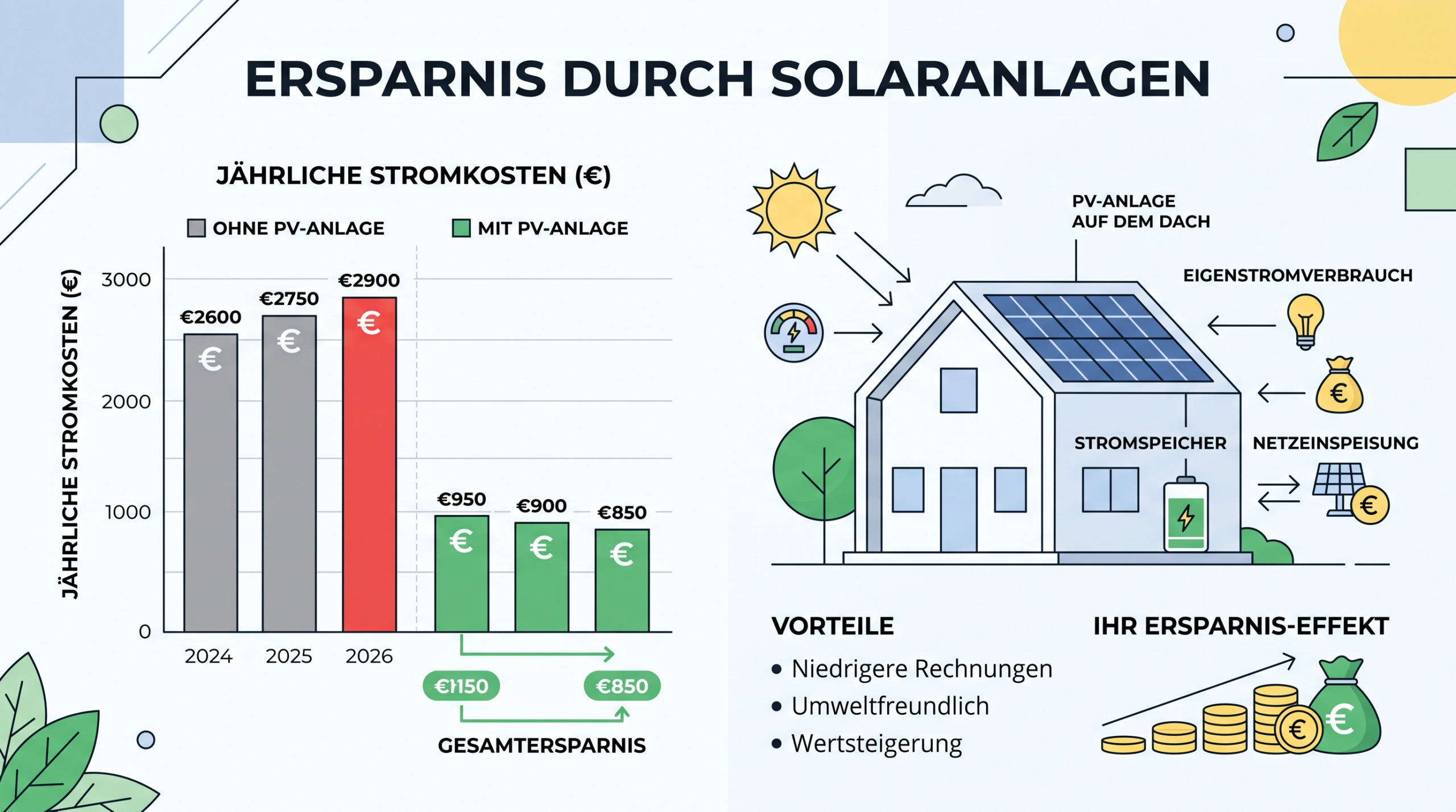 Photovoltaik Beispielrechnung – Kosten und Ersparnis