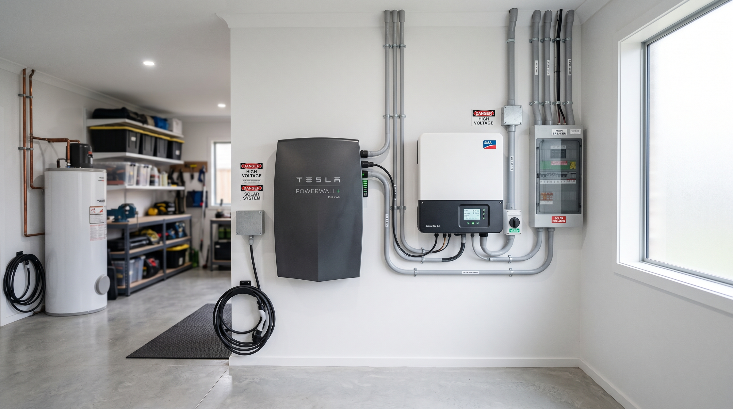 Photovoltaik mit Stromspeicher im Hauswirtschaftsraum